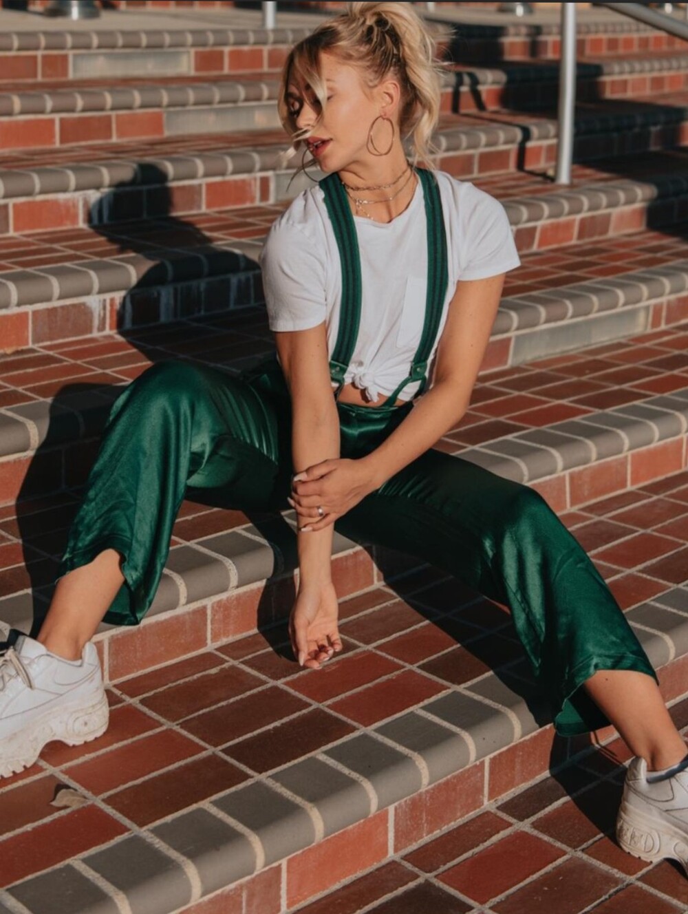 EUC House of Harlow 1960 X Revolve Virgil Pants in Emerald Green *No Suspenders*